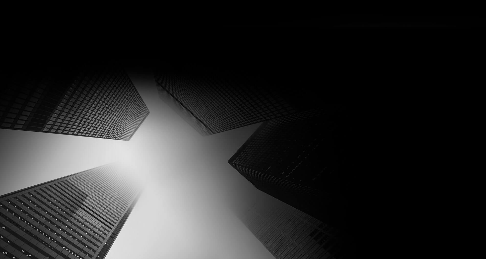 A black and white photo of an intersection.